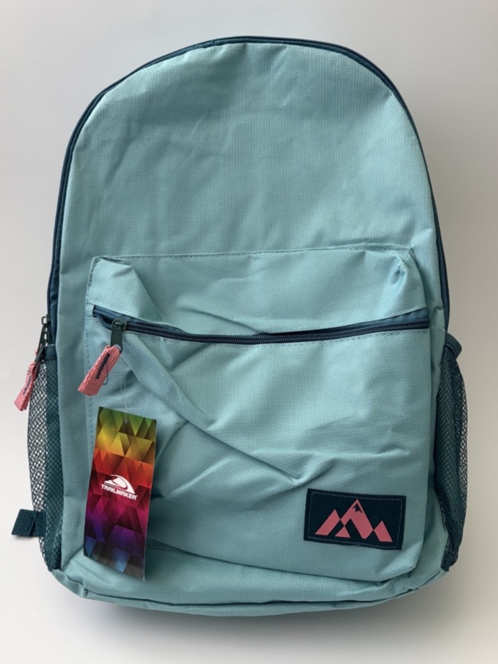 Trail Maker Classic Backpack Turquoise Blue Teal School Travel Book Bag Pocket